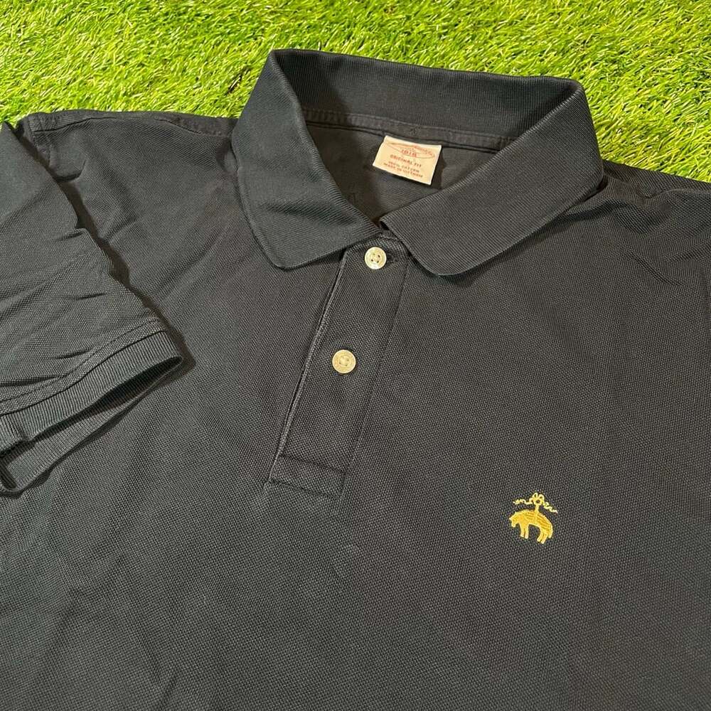 Brooks Brothers 1818 Original Fit Polo Shirt Size XL Black